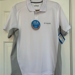 NWT, Columbia, Men’s Medium, White/Gray